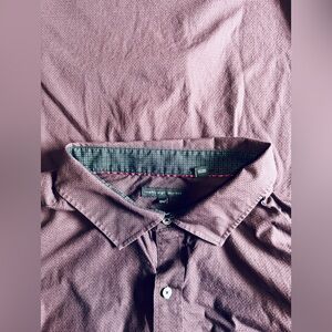 Twenty Eight Degrees Men's Patterned (Burgundy) Short Sleeve ButtonUp (3XLT)